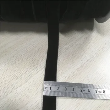 16mm Siyah Çift Yüz Kadife Şeritler Naylon Kemer Dokuma Dıy Aksesuarları 3 Metre
