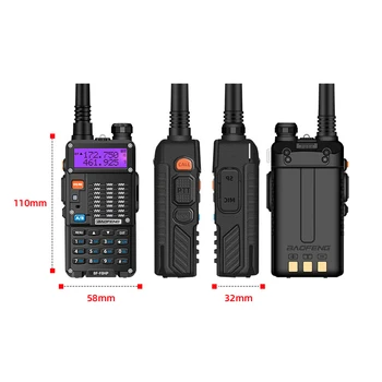 1800 mAh Baofeng BF-F8HP walkie talkie cep telefonu yüksek güç kendi kendine sürüş turu kamp sivil manuel Taşınabilir frekans modülasyonu