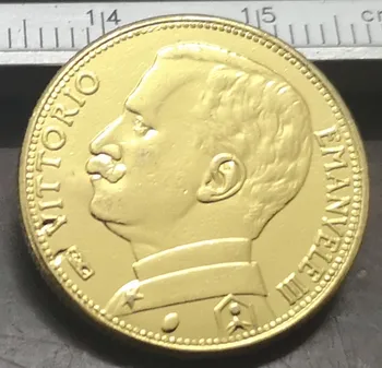 1912 İtalya 20 Lire-Vittorio Emanuele III Altın Kopya para