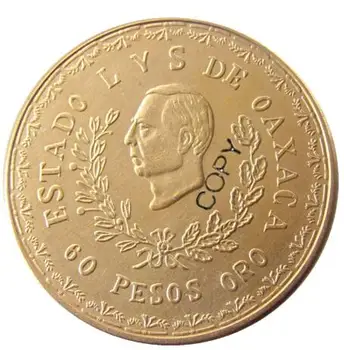 1916 Meksika 60 PEOSO Altın Kaplama Kopya Para