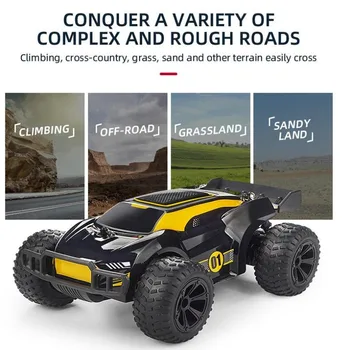2.4 G Uzaktan Kumanda oyuncak araba Yüksek Hızlı Tırmanma Off Road Araç Şarj Drift Dublör araç ışık İle Çocuk hediye