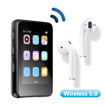 2.4 İnç Bluetooth uyumlu 5.0 MP3 MP4 Çalar IPS MP3 Çalar FM Radyo ile E-kitap/Kayıt Ultra ince Çinko Alaşım Öğrenci için