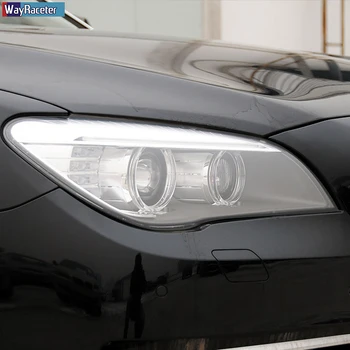 2 Adet Araba Far koruyucu film Şeffaf Siyah TPU Sticker BMW 7 Serisi İçin F01 F02 F03 F04 G11 G12 2009-2020 Aksesuarları