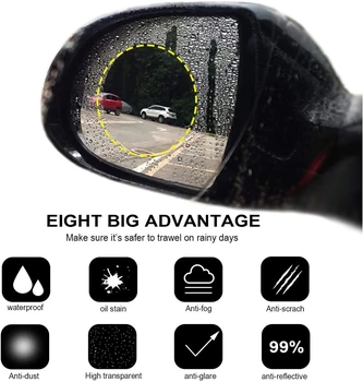 2 Adet Araba Yağmur Geçirmez Film Araba Araba dikiz aynası koruyucu Yağmur geçirmez Anti sis Su Geçirmez Film Membran Araba Sticker Aksesuarları