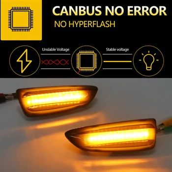 2 ADET Dinamik LED yan sinyal lambası 12V Akan Dönüş sinyal ışığı Yan Tekrarlayıcı Lamba panel lambası için Opel için Vauxhall Astra J K