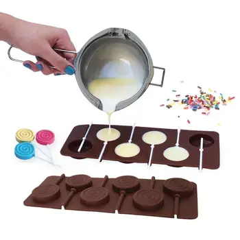 2 ADET Girdap Şekli silikon kalıp Lolipop Mutfak Pişirme Gadget Kek Şeker Buz Çerez Pişirme Kalıp DIY Pişirme Dekorasyon Kalıpları