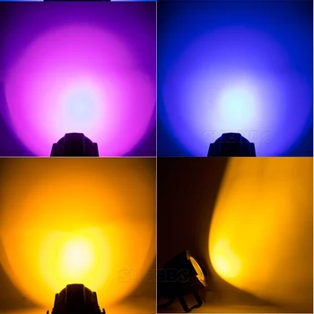 2 ADET Led Par 200W/100W cob lambası İle RGBWA UV 6ın1 ultraviyole lamba Sahne DJ Denetleyici Disko Spot Kilise Pazarı