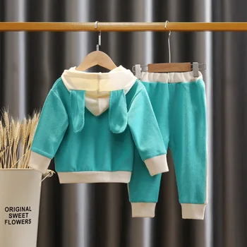 2 Adet Moda Kız Baskılı Giyim Seti Klasik Tasarlanmış Turizm Giysileri Çocuklar için 1-5Ys Çocuk Kız Giyim Seti