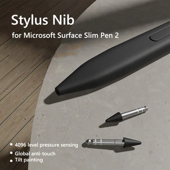 2 adet Stylus Kalem Ucu Değiştirme 2.5 cm kapasitif stylus kalem Ucu Aksesuarları Yüksek Hassasiyetli Microsoft Surface Slim Kalem 2
