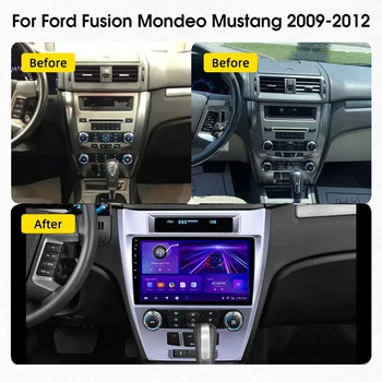 2 DİN Android Araba Radyo Ford Fusion Mondeo Mustang 2009-2012 İçin Navigasyon GPS Araba Multimedya Video Oynatıcı DSP Bluetooth Oyuncu