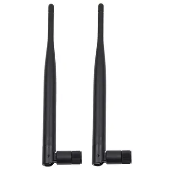 2 x 6dBi 2.4 GHz 5 GHz Çift Bant WiFi RP-SMA Anten + 2x35 cm U. fl / IPEX Kablosu