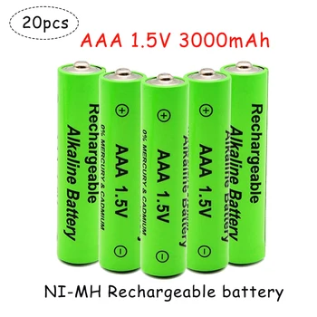 20 adet 1.5 V AAA Pil 3000mah Şarj Edilebilir Bateria Ni-Mh Torch Piller Saatler Fareler Bilgisayarlar Oyuncaklar Kamp El Feneri