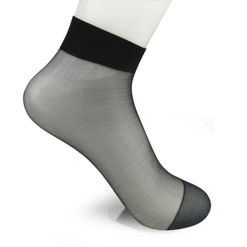 20 Pairs Yaz Seksi Ultra İnce Kristal İpek Çorap Kadınlar İçin Yüksek Elastik Siyah Şeffaf Çorap Kız Naylon Ayak Bileği Sox