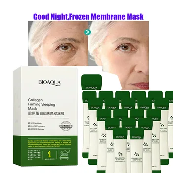 20 PCS Kollajen Sıkılaştırıcı Iyi Gece Dondu Film Anti-Aging Nemlendirici Yağ Kontrol Uyku Maskesi Derinliği Ikmal Cilt Bakımı
