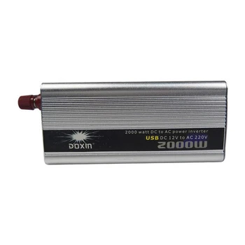 2000W Modifiye sinüs dalga araç invertörü 12v 220v 50Hz Otomatik İnvertör Çakmak Fişi Güç Dönüştürücü USB ile