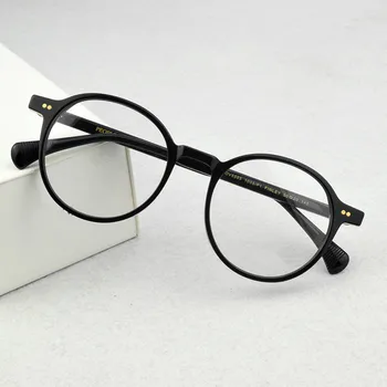 2020 Klasik OV Marka Tasarım Gözlük Çerçevesi Erkekler Asetat Retro Reçete yuvarlak Gözlük Kadınlar Optik Miyopi gözlük çerçeveleri