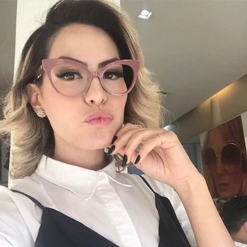 2021 Moda Kedi Gözü Şeffaf Gözlük Kadınlar Marka Vintage Rahat Bilgisayar Gözlük Kadın Gözlük Oculos Feminino