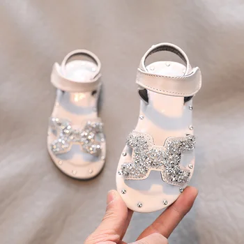 2021 Yaz Yeni çocuk sandaletleri Kızlar Prenses Tatlı Şık Taklidi Yumuşak Çocuk plaj ayakkabısı Bebekler İçin Büyük Kız Boyutu 21-36