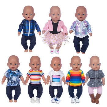 2021 Yeni Mix ve maç moda takım elbise oyuncak bebek giysileri İçin Fit 18 inç / 43cm doğan bebek oyuncak bebek giysileri yeniden doğmuş Bebek Aksesuarları