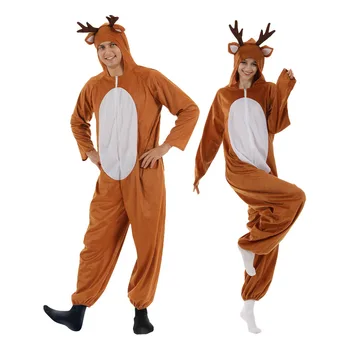2021 Yeni Noel Elk Tulumlar Takım Elbise çocuk Pijama Çift Komik Parti Sahne Sahne Bar Alışveriş Merkezi Ren Geyiği Takım Elbise