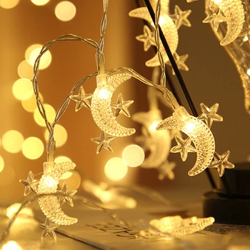 2021 Yeni Yıldız Ay Kelebek pil Dize İşıklar Noel Düğün Dekorasyon için ışıkları Peri yatak odası dekoru LED ışıkları