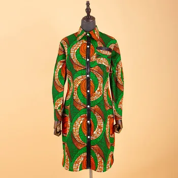 2022 Afrika Baskı Elbiseler Kadınlar için Artı Boyutu Gevşek rahat Kıyafetler Balmumu Kıyafetleri Geleneksel Vintage Parti Elbise Ankara A2125002