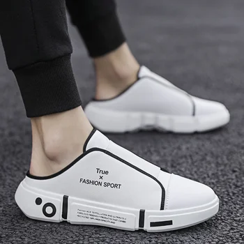 2022 Bahar Yeni Kore Versiyonu erkek ayakkabıları Nefes Tembel beyaz ayakkabı Sosyal Rahat erkek spor salonu ayakkabısı Baotou Terlik