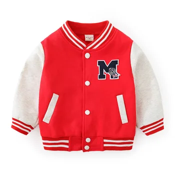 2022 İlkbahar Sonbahar Bebek Erkek beyzbol ceketleri 2-6 Yıl Çocuklar gündelik spor giyim Mektup Giyim Mont Çocuk Giyim