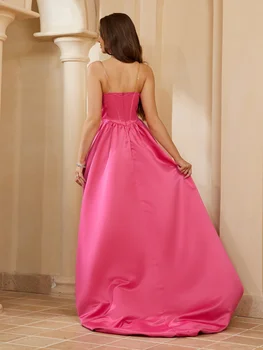 2022 Kapalı Omuz Seksi Kokteyl Parti gelinlik modelleri Kadınlar için Pembe Tüp Üst Salıncak Balo elbisesi Zarif Resmi Akşam Vestidos