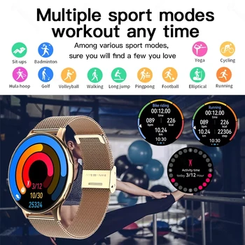 2022 Yeni Arama akıllı saat Erkekler 2022 Tam Dokunmatik Vücut Sıcaklığı Spor Spor İzci Su Geçirmez Erkekler Smartwatch Kadınlar + Kutu