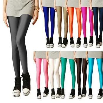 2022 Yeni Bahar Katı Şeker Neon Tayt Kadınlar için Yüksek Gerilmiş Kadın Legging Pantolon Kız Giyim Leggins Fiş Boyutu