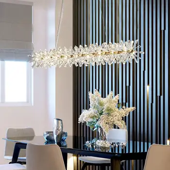 2022 Yeni Kristal Çiçek Tavan Avize Led Lüks iç mekan aydınlatması Ev Dekorasyon Oturma Odası Yatak Odası Restoran İçin G4 Ampul