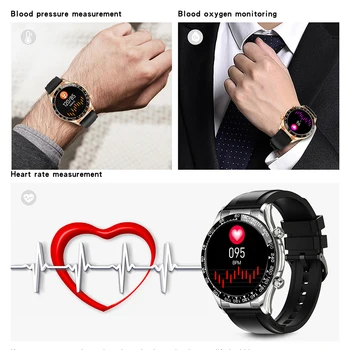 2022 Yeni NFC İş akıllı saat Erkekler Bluetooth Çağrı Kalp Hızı Kan Basıncı Smartwatch IP67 Su Geçirmez Spor Bilezik