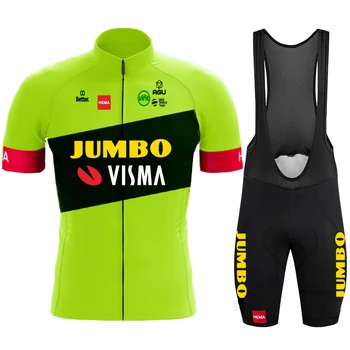 2023 Jumbo Visma Jersey bisiklet pantolonları Spor Triatlon Mtb Giyim Döngüsü Yaz erkek Üniforma Elbise Takım Elbise Bisiklet Bisiklet Erkek