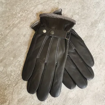 2023 Kış sıcak eldiven hakiki deri erkek eldiven eldivenler açık sürüş eldivenleri kayak antifriz su geçirmez erkek eldivenleri