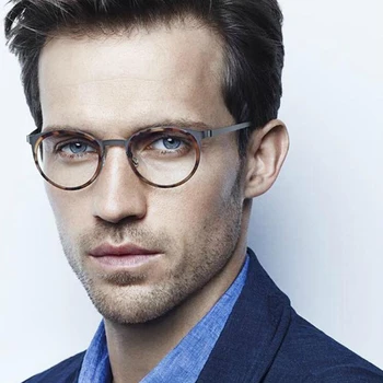2023 Marka yuvarlak optik gözlük çerçevesi erkekler Vintage gözlük çerçeveleri kadınlar için bilgisayar miyopi gözlük gözlük Nerd L9704