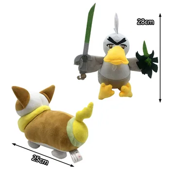 25-38cm Pokemon Peluş Takara Tomy doldurulmuş oyuncak Sobble Scorbunny Grookey Karikatür Kılıç Kalkan Anime Oyunu Kawaii Bebek Çocuk Hediye İçin
