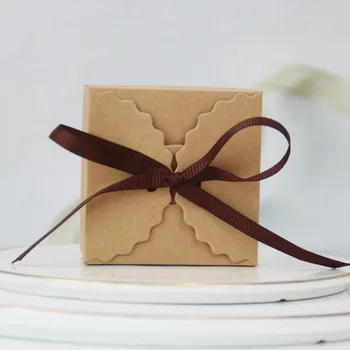 25/50 adet DIY kraft kağıt dalga desen düğün Şeker Kutuları Seyahat Hediye Kutusu Kağıt Doğum Günü Noel Favor Mevcut Kutuları Ambalaj