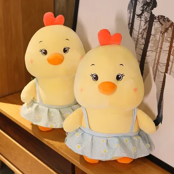 25-50cm Yeni Moda Karikatür Tavuk Güzel Elbise peluş oyuncak Sevimli Hayvan Bebek Dolması Yumuşak Kız Arkadaşı İçin Kızı Çocuk Hediye