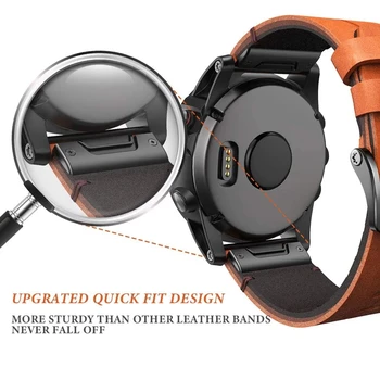 26 22MM Hakiki Deri Quickfit Watchband Kayışı Garmin Fenix 7 7X6X6 Fenix 5X5 3 3HR 955 945 935 İzle Kolaylık Bileklik