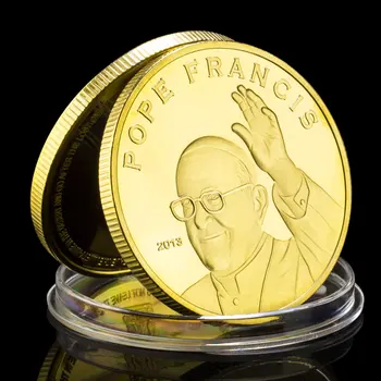 266th Papa Katolik Kilisesi Papa Francis Hatıra Sikke Koleksiyon Altın Kaplama hatıra parası