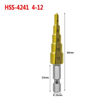 3 Adet / grup HSS Çelik Büyük Adım Koni Titanyum Kaplı Metal Matkap Ucu Kesme Aleti Seti Delik Kesici 4-12mm 4-20mm 4-32mm