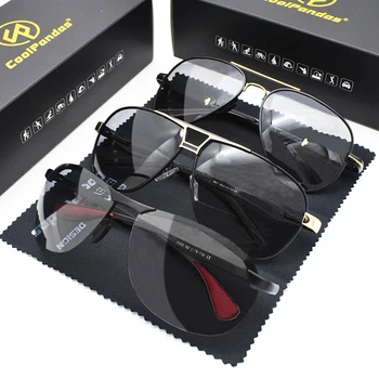 3 ADET Kombine Satış CoolPandas Tasarım Güneş Gözlüğü Erkekler 2020 Fotokromik Polarize sürüş gözlükleri Kadın Parlama Önleyici lentes de sol