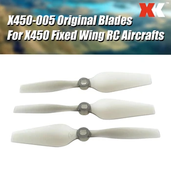 3 adet XK X450 Pervaneler X450-005 Orijinal CW ve CCW Bıçakları X450 Sabit Kanatlı RC Uçaklar Uçak Parçaları