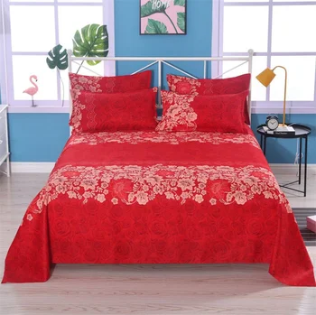 3 adet Yatak Setleri Düz Çarşaf Yastık Kılıfı ile Polyester yatak çarşafları Yumuşak Rahat Yatak Örtüsü Tek çift kişilik yatak Ev Tekstili