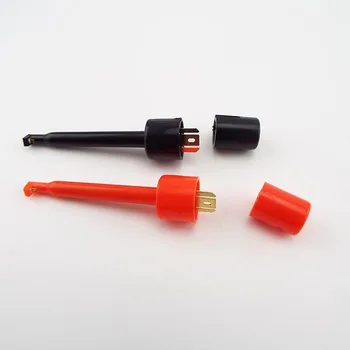 3 boyutu Testi Kanca Klip Probu kırmızı siyah yuvarlak düz Elektronik Test Kancaları Mantık Analizörleri Timsah Klip elektrik Bağlantısı