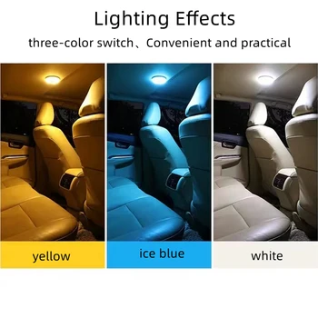 3 Renk Araba LED Gece Lambası Dokunmatik Tip araba tavan ışığı Tavan Mıknatıs Okuma Lambası Hyundai Genesis Coupe İçin G80 G70 GV80 BH GH