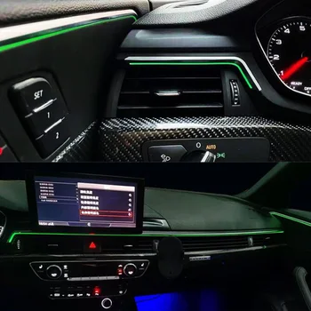 32 Renk Dashboard Trim İçin Ortam İşığı Audi A4 B9 2017-2021 Neon İşık Enstrüman Led Şerit Dekorasyon