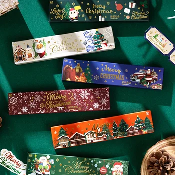 36 adet / takım Noel Hikayesi Serisi Dekoratif Uzun Çıkartmalar Scrapbooking Etiket Günlüğü Kırtasiye Albümü Telefon Ins Günlüğü Planlayıcısı