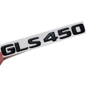 3d ABS Siyah Harfler Araba Arka Trunk Rozeti Sticker GLS450 4MATIC Amblemi Logosu Mercedes GLS450 X167 X166 W167 Aksesuarları